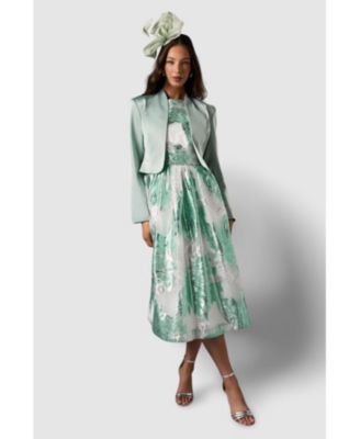 Women's Cropped Satin Jacket