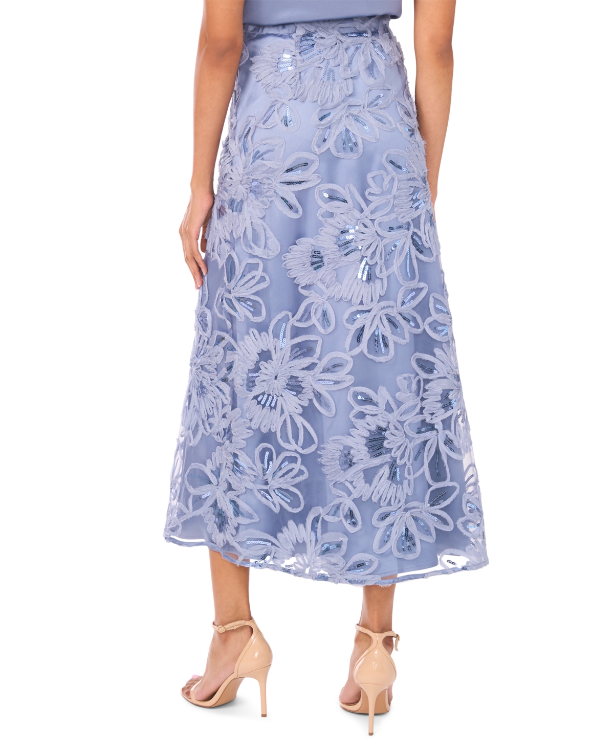 Msk Women's Soutache Pull-On Maxi Skirt