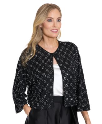 Women's Jewel Neck Embellished Jacket