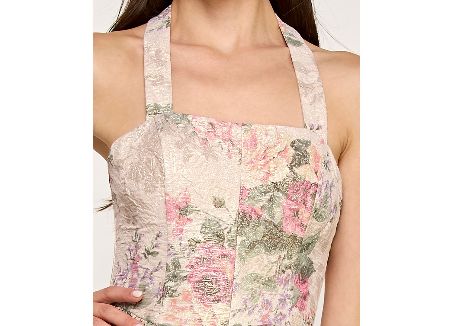 Women's Halter Neck Floral Dress