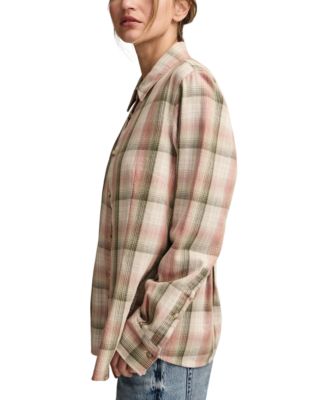 Women's Plaid Button-Down Shirt
