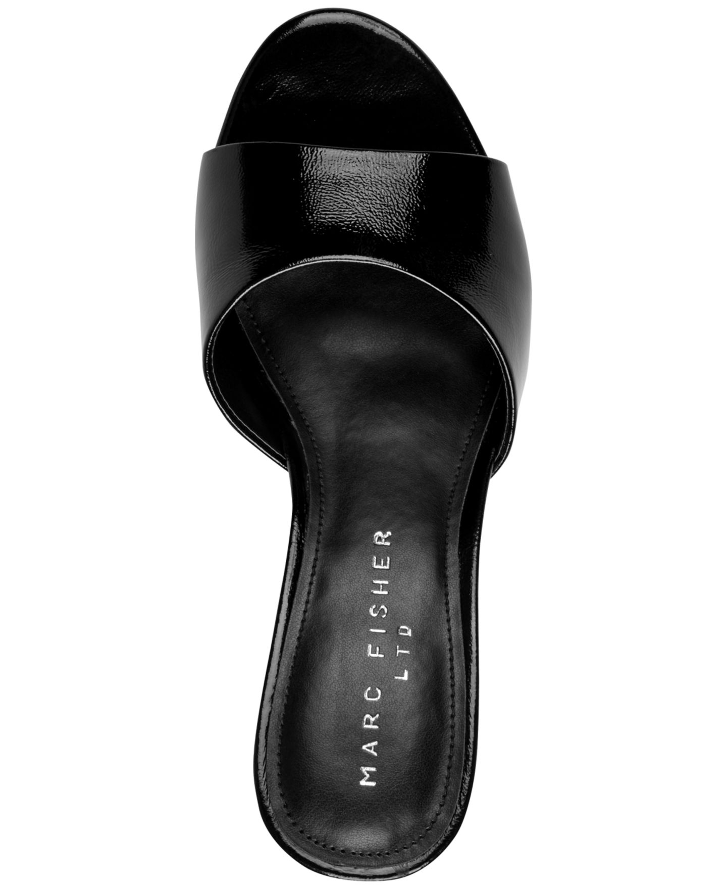 Женские сандалии Marc Fisher LTD Finny Slip-On Stiletto, цвет: Чёрный кожаный — фото 4
