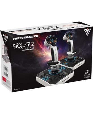 Sol-R2 HOSAS Space Sim Duo Flight Sticks for PC, Black/White