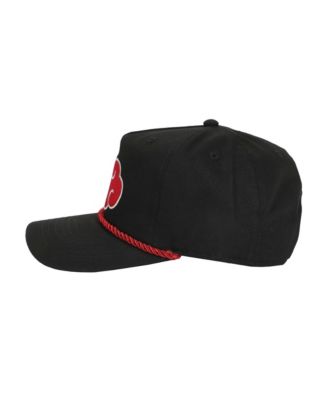 Men's Embroidered Akatsuki Cloud Black Retro Grandpa Snapback Hat