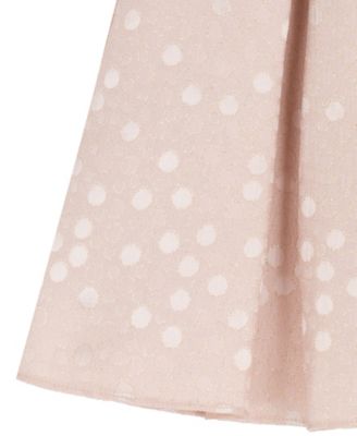 Baby Girls' Short-Sleeve Dotted Brocade Social Dress