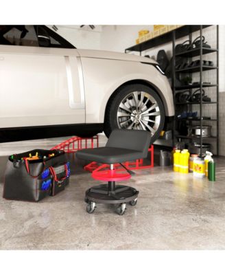 Rolling Garage Mechanic Stool with 300 Lb. Capacity