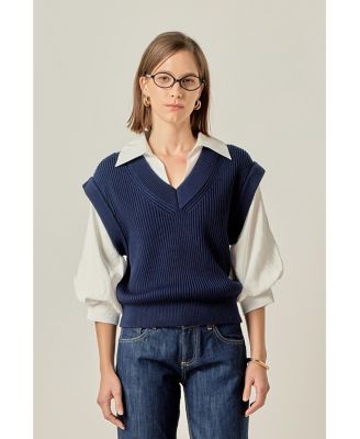 Women's Mixed Media Top