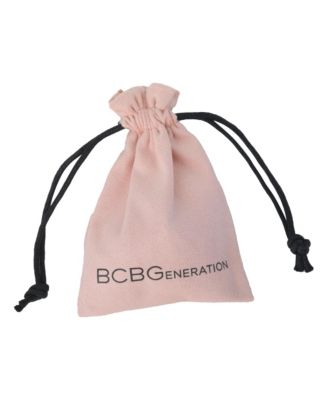 BCBG Generation Crystal Double Strand Bow Lariat Necklace