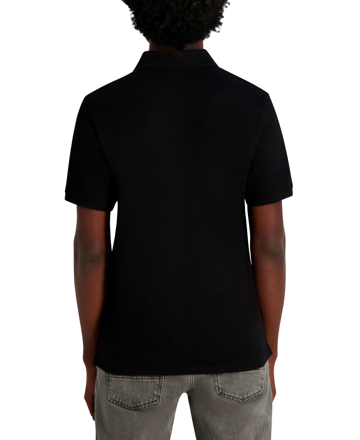 Karl Lagerfeld Men's Embroidered K Polo Shirt In Black