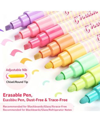 0.23" Macaron Liquid Chalk, Erasable Painting Graffiti Highlighter for Blackboard Writing and Painting