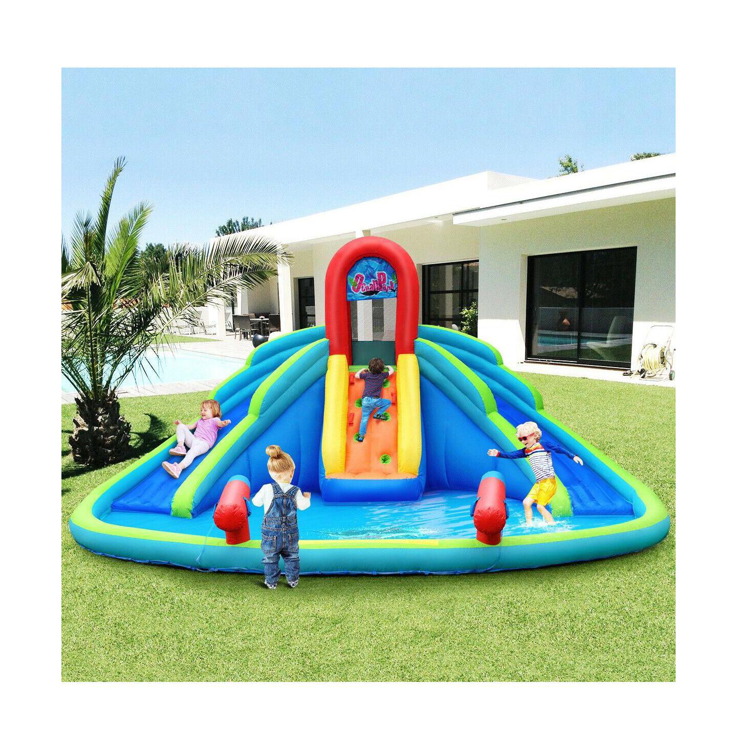 Детская игрушка HONGGE Inflatable Water Slide and Bounce House with Splash Pool and Climbing Wall, Accommodates 3 Children, Ages 3+, цвет: Colorful — фото 6