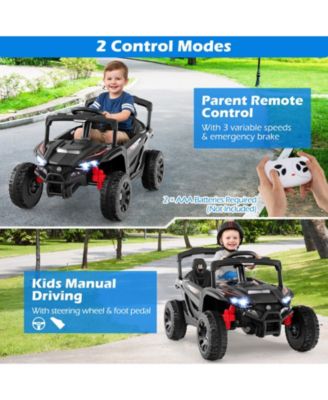 SUGIFT 12V Kids Ride On Car UTV Electric Vehicle with LED Lights Music and Horn