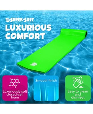 Splash 1.25" Thick Foam Swimming Pool Float Mat, Fierce Green