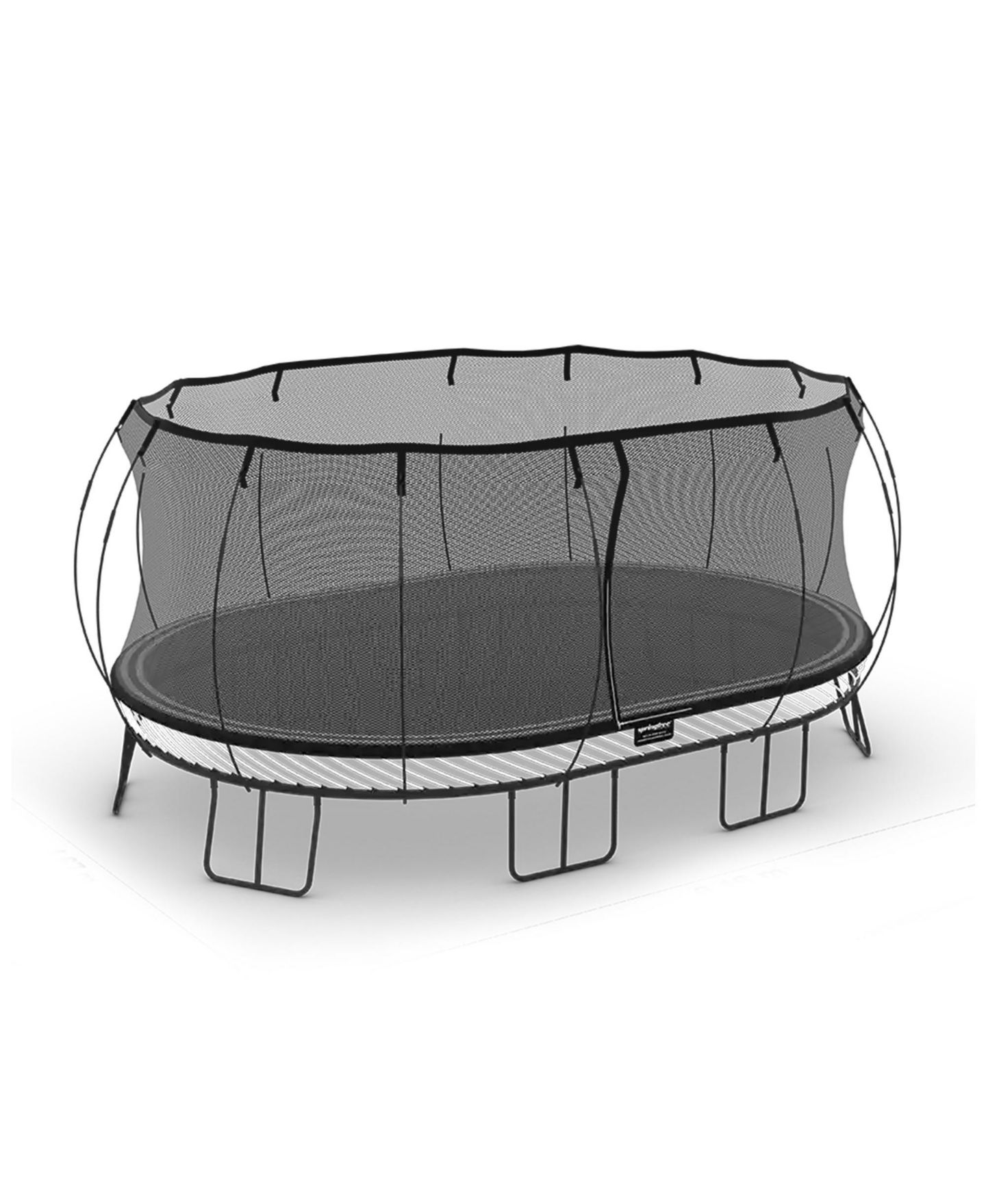 Детская игрушка Springfree Trampoline 12'x19' Jumbo Oval Springless Trampoline with Safety Enclosure Net, 1500 lbs, от 6 лет — фото 1