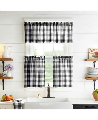 Farmhouse Living Buffalo Check Window Tier Set