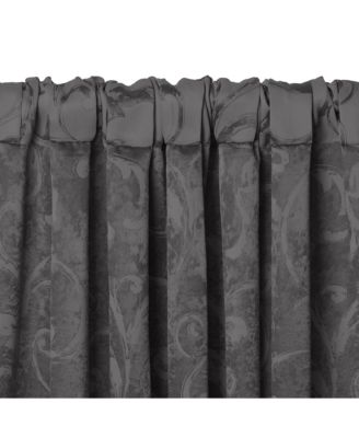 Mia Jacquard Scroll Blackout Window Curtain