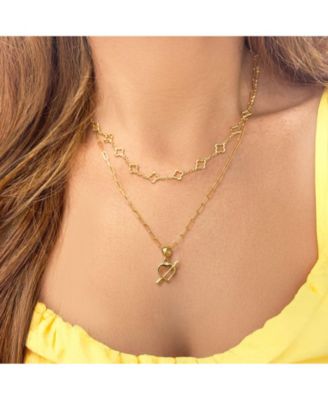 Mini Gold Heart and Arrow Charm 14K Gold