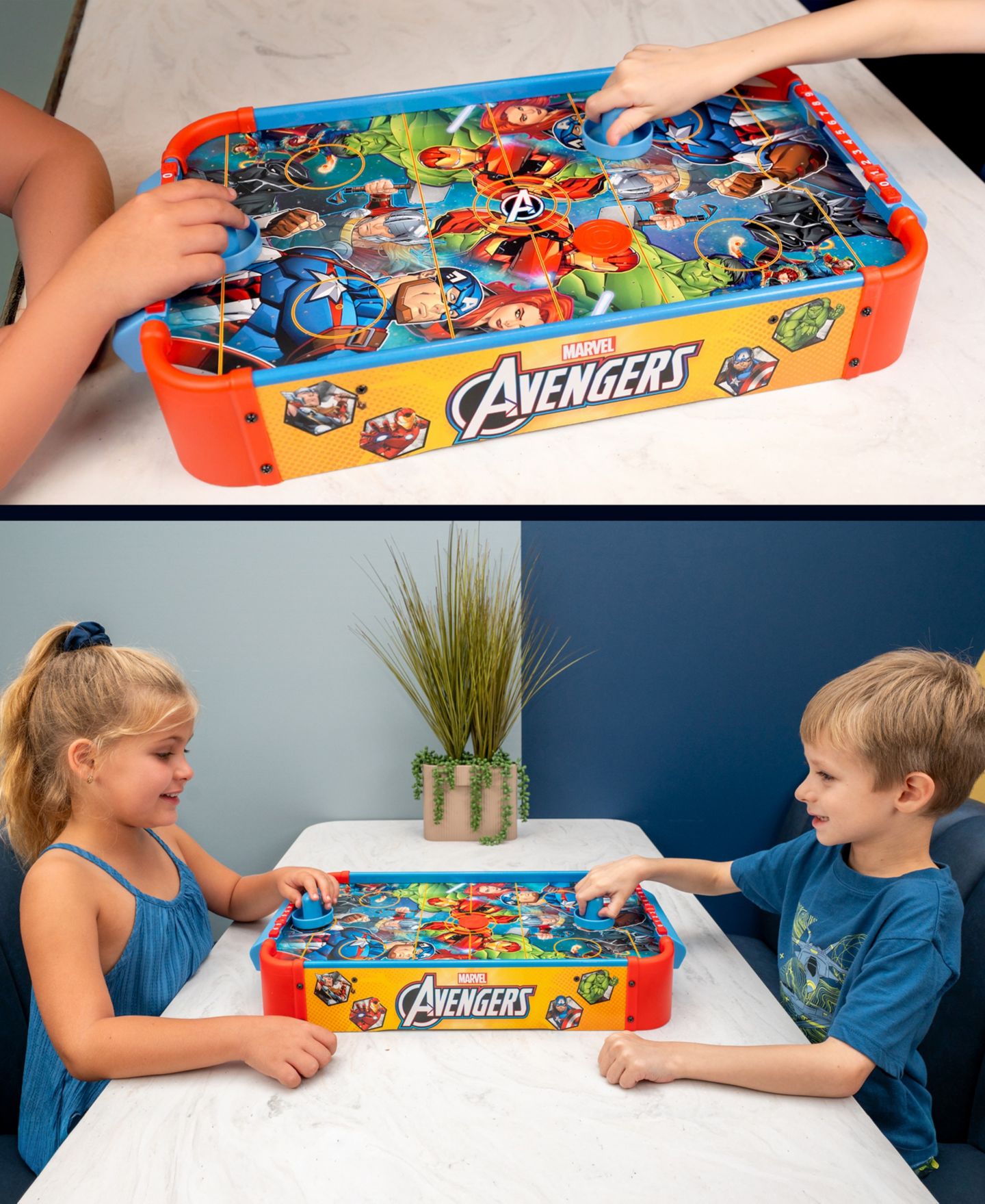 Детская игрушка World Tech Toys Avengers Electronic Tabletop Air Hockey Game, Ages 4+ — фото 5