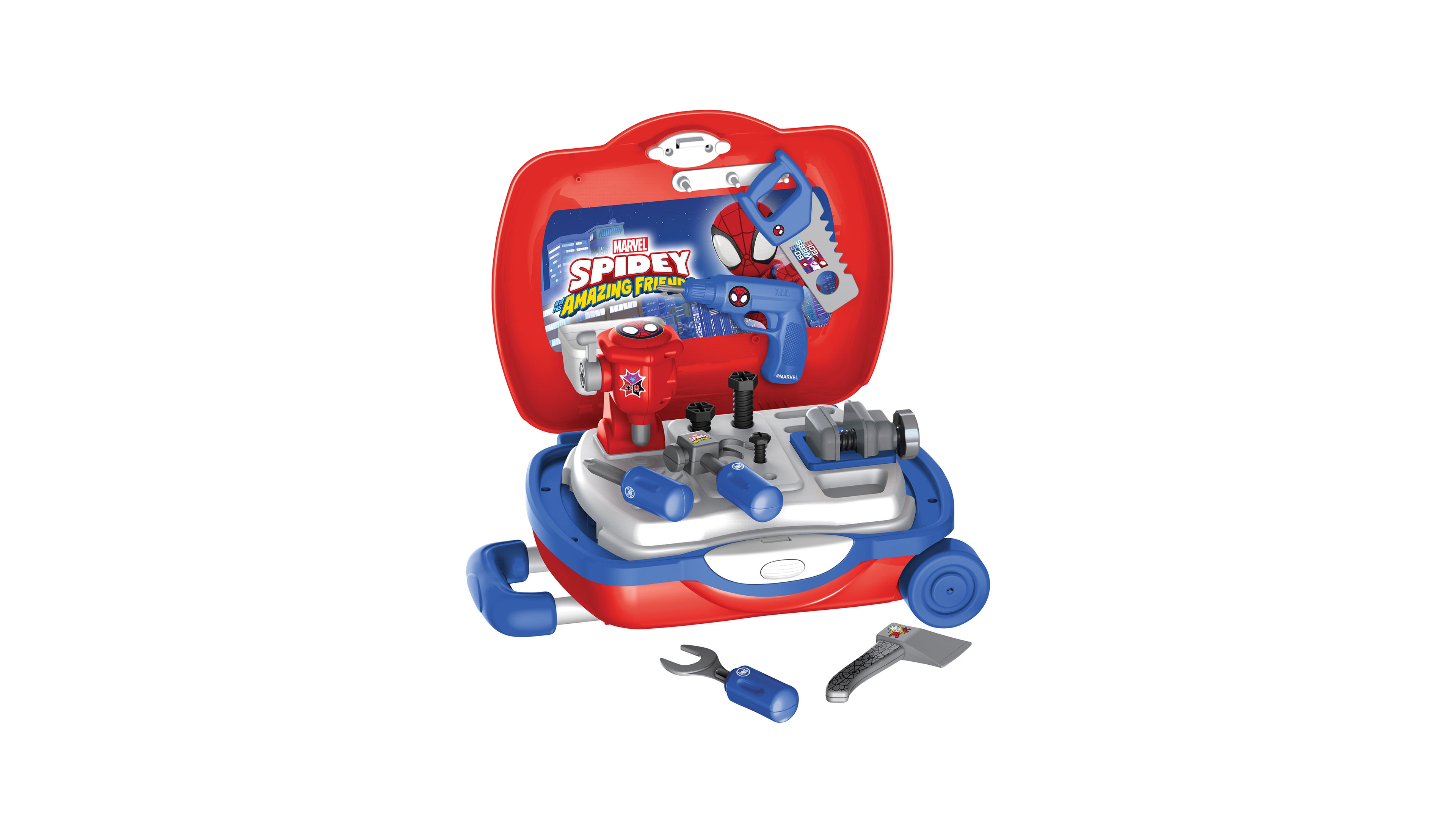 World Tech Toys Spidey and His Amazing Friends Handyman Luggage Tool Set, 17-Piece