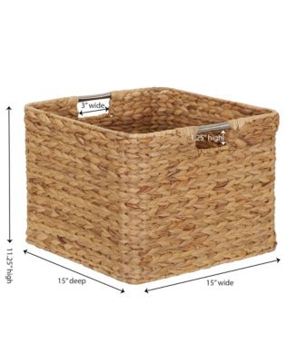 Square Wicker Basket, Natural