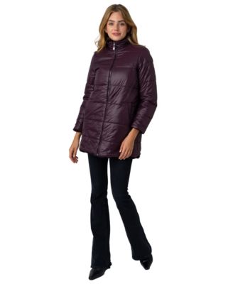 Women's BELTED SHAWL WRAP FAUX SHEARLING COAT