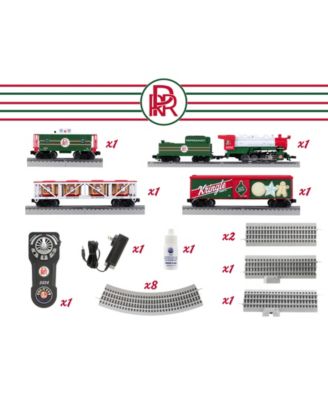 Peppermint Railroad Christmas Freight LionChief Electric O Gauge Bluetooth 5.0 Train Set