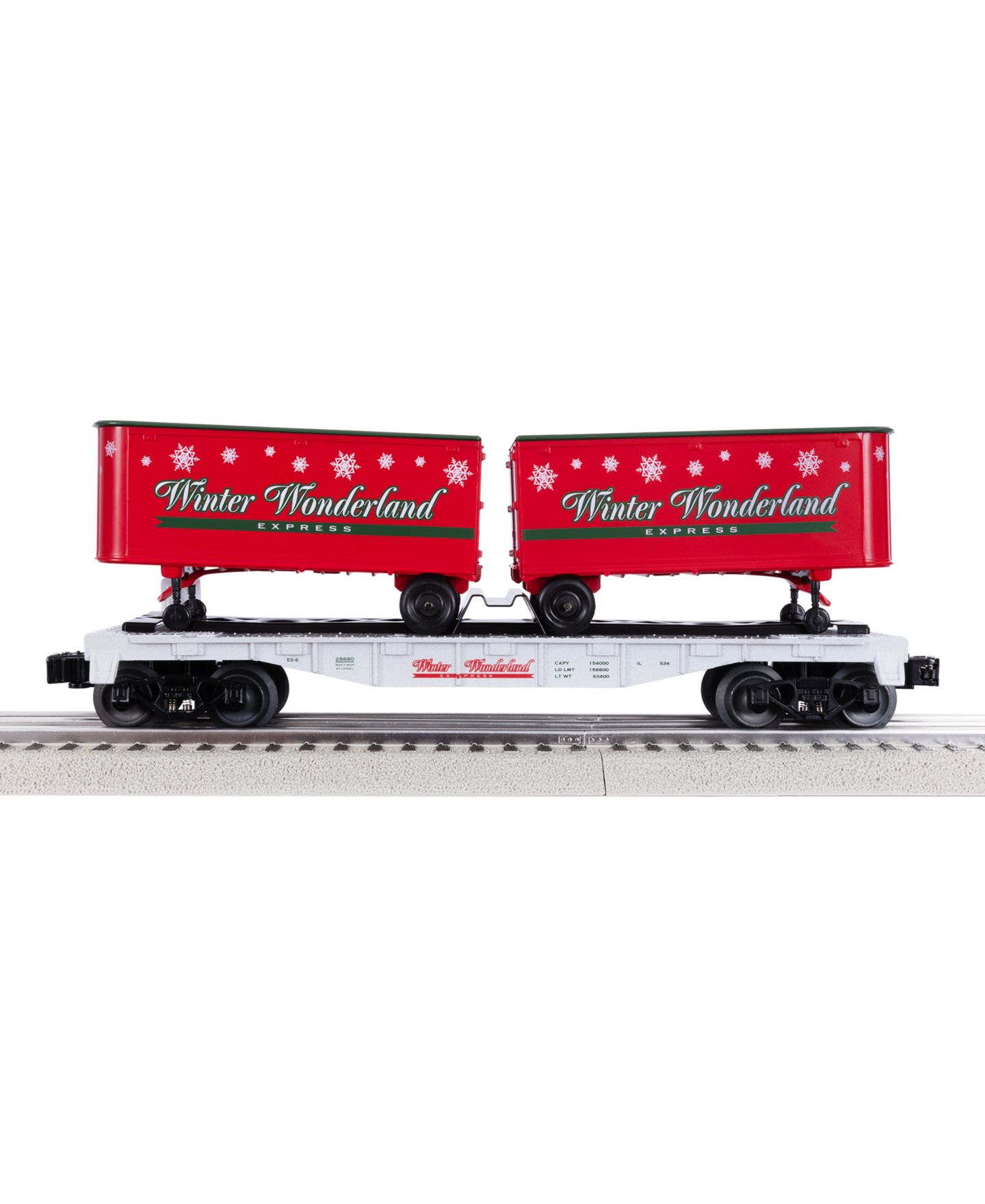 Детская игрушка Lionel O Gauge Winter Wonderland Flatcar With Two Removable Piggyback Trailers — фото 5