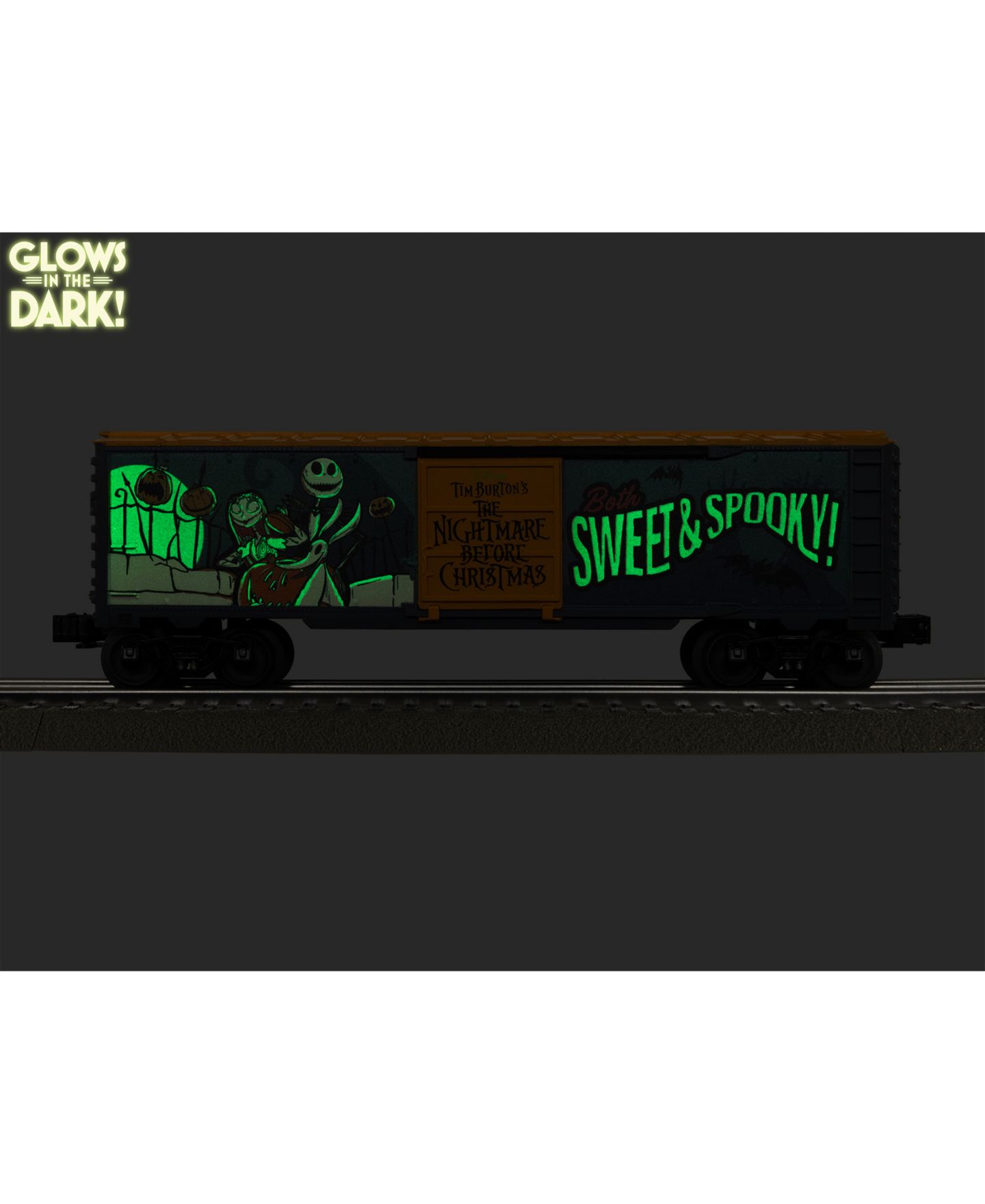 Детская игрушка Lionel O Gauge The Nightmare Before Christmas Glow-in-the-Dark Model Train Boxcar — фото 13