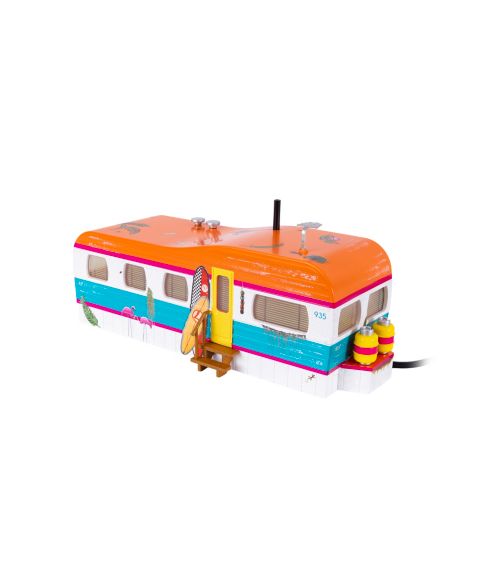 Детская игрушка Lionel O Gauge Beachside Plug-Expand-Play LED-Illuminated Mobile Home Trailer