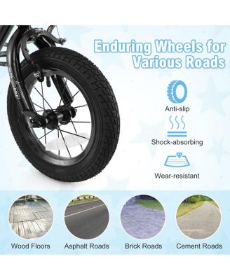 12 Inch Kids Bike with Basket and Training Wheels for Children Aged 3-8 Years Old