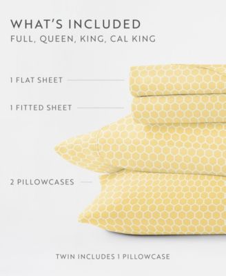 The Farmhouse Chic Premium Ultra Soft Pattern 4-Pc. Sheet Set, California King