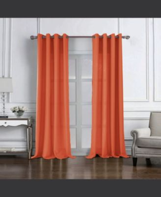 Cole Textured Grommet Room Darkening Curtain Panel 54" x 95" Orange