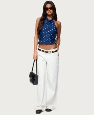 Women's Raiya Polka Dot Backless Halter Top
