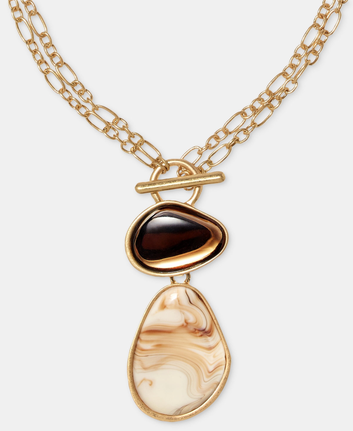 Style & Co Mixed Stone Lariat Necklace, 18" + 3" extender, Macy's Exclusive