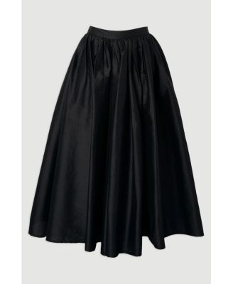 Women's Taffeta Woven Maxi Skirt