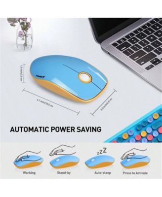 2.4GHz Wireless Keyboard And Mouse Set - Full - Size Keyboard With Switch Button, Compatible With Laptop, PC, Notebook, TV