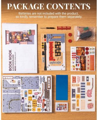 3D Puzzle, Sakura Wine Alley Wooden Model with Accessories, Decorative Bookend Stand for Kids Adults, Multicolored, 4.37"7.67"8.7