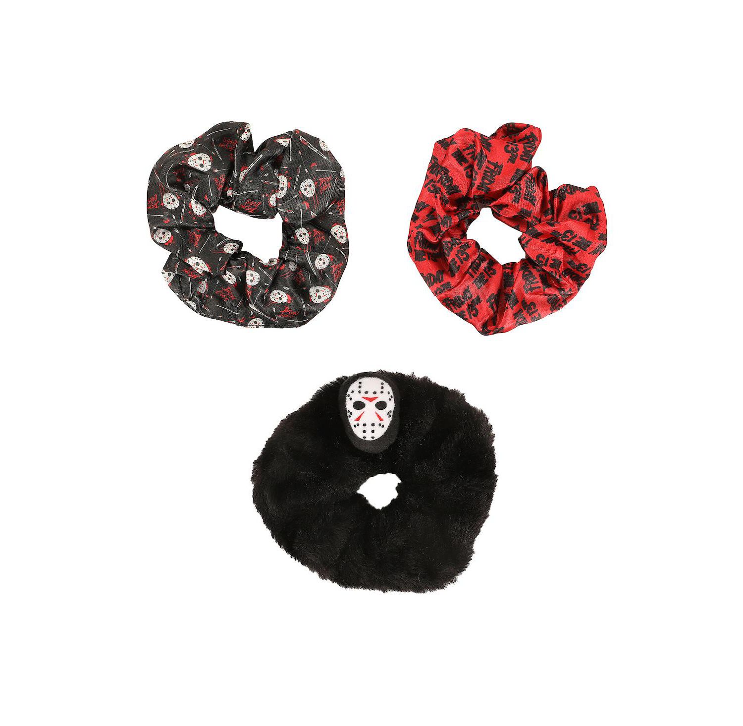 AOP Stuffed Head 3 Pack Scrunchie Set