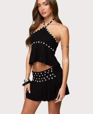 Women's Kayce Button Halter Top