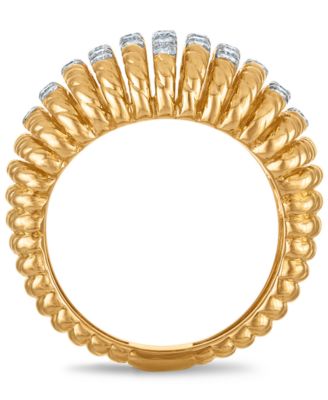 White Diamond Ring (1/4 ct. t.w.) in 14k Yellow Gold