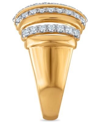 White Diamond Ring (0.60 ct. t.w.) in 14k Yellow Gold