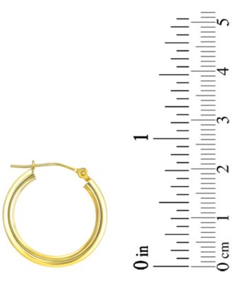 Polished Hoop Earrings in 18k Yellow Gold