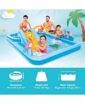 Inflatable Jungle Adventure Play Center & Plastic Fun Ballz, 100 Pack