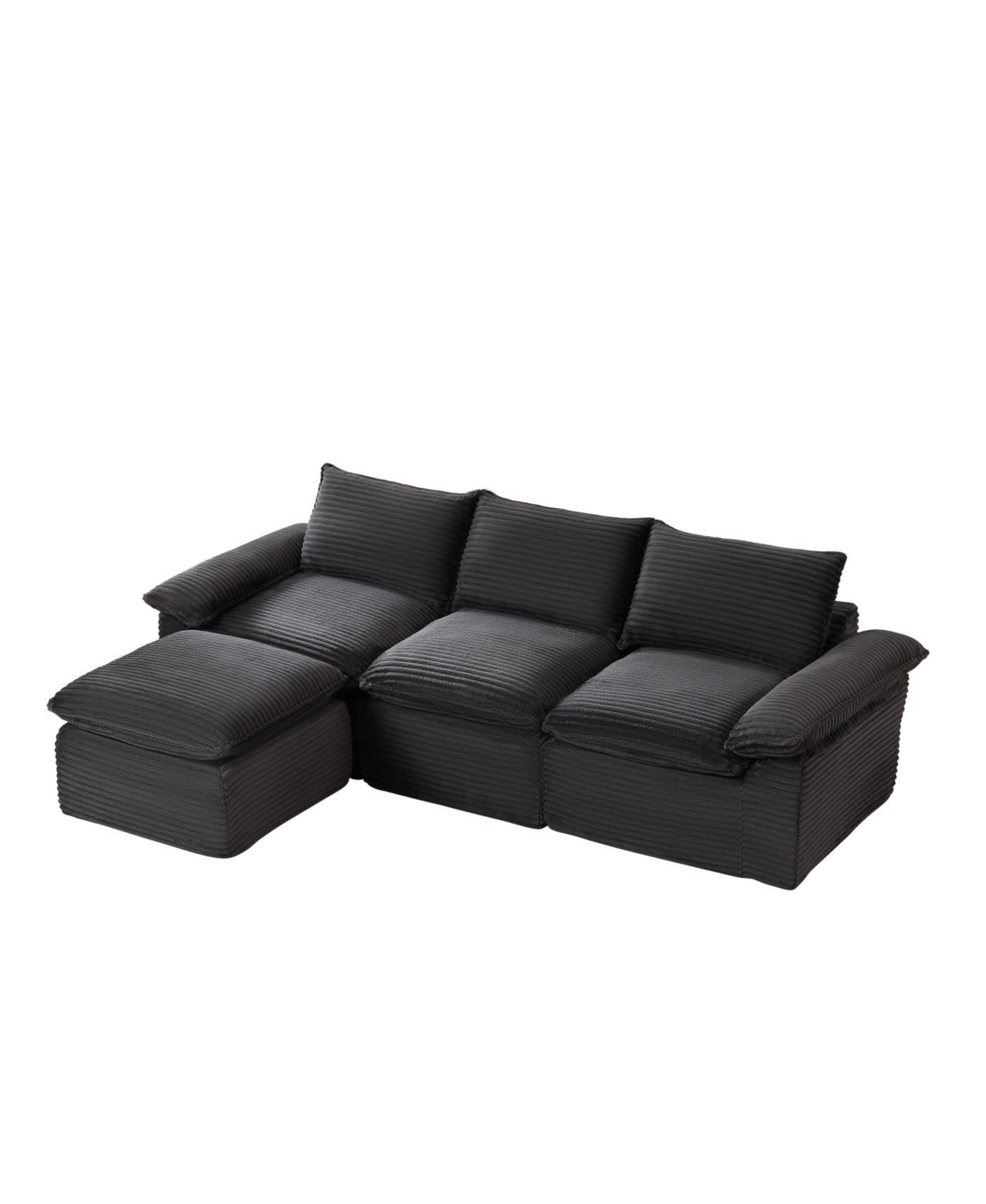 Streamdale Furniture Modern corduroy cloud sofa, freely combinable, comfortable for homes, apartments, offices