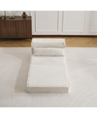 Compression Sofa, Convertible Floor Sofa Bed, White