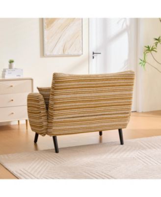 Streamdale Modern two-seater sofa with armrests, pillows, and storage pockets