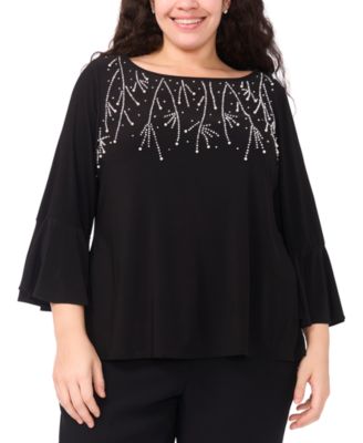 Plus Size Boat Neck Faraj Top