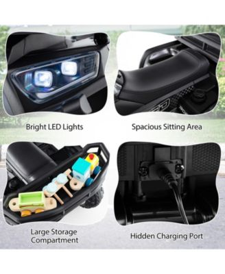 24V Electric Ride-On ATV Quad Car for Kids with LED Lights and Sounds