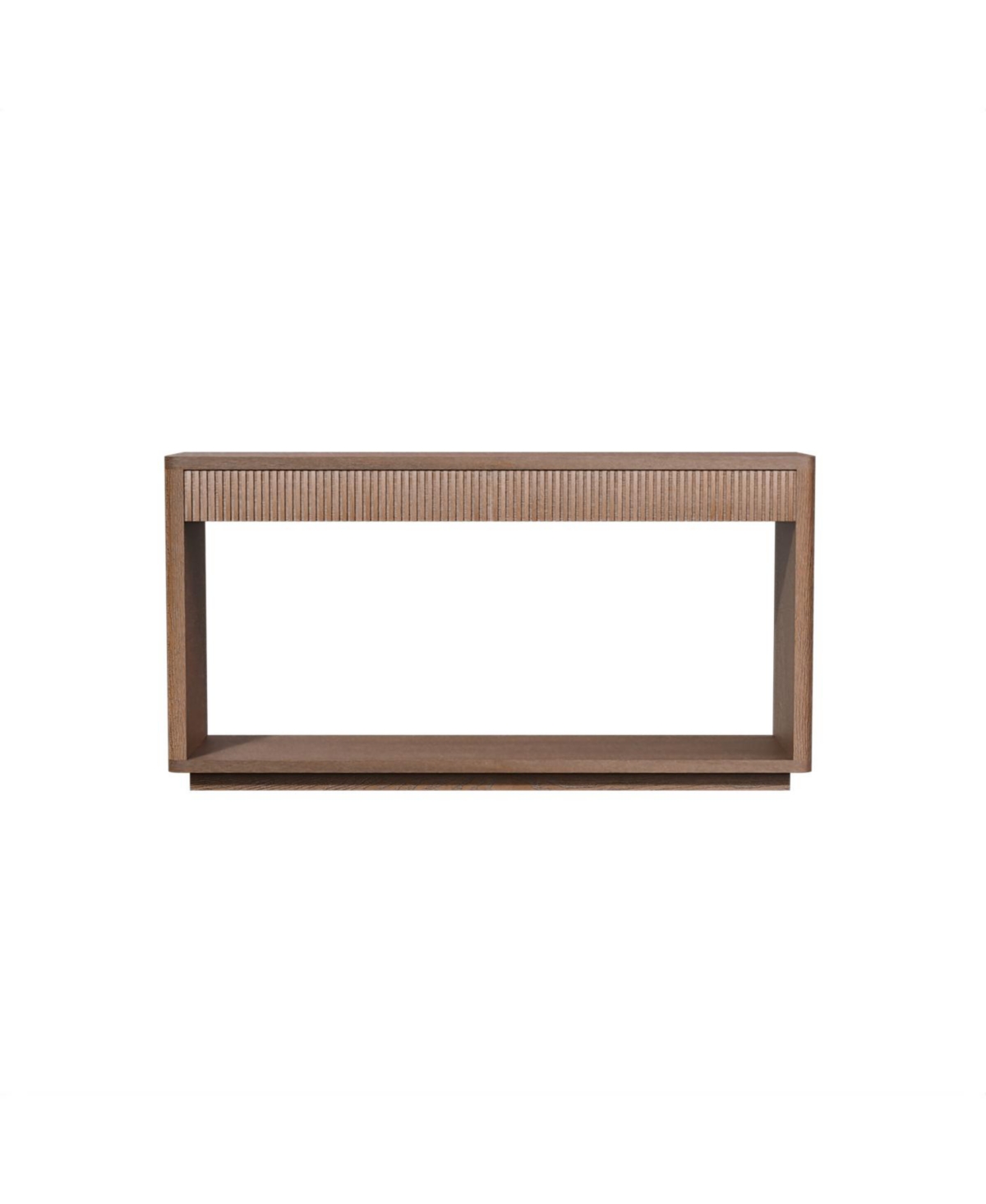 Streamdale Furniture Streamdale 60" Modern 2-Drawer Fluted Console Table - Walnut