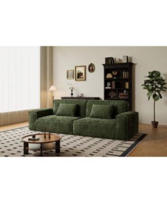 Streamdale Large striped fabric compression sofa, modern style, comfortable home furniture
